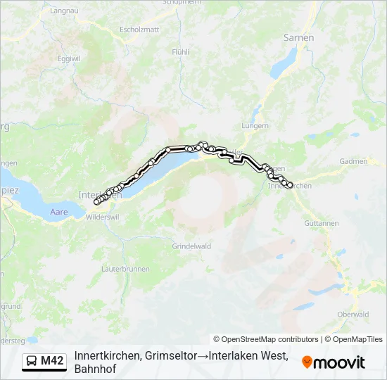 M42 Bus Line Map