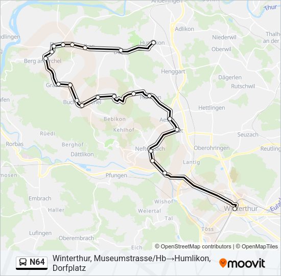 N64 Bus Line Map