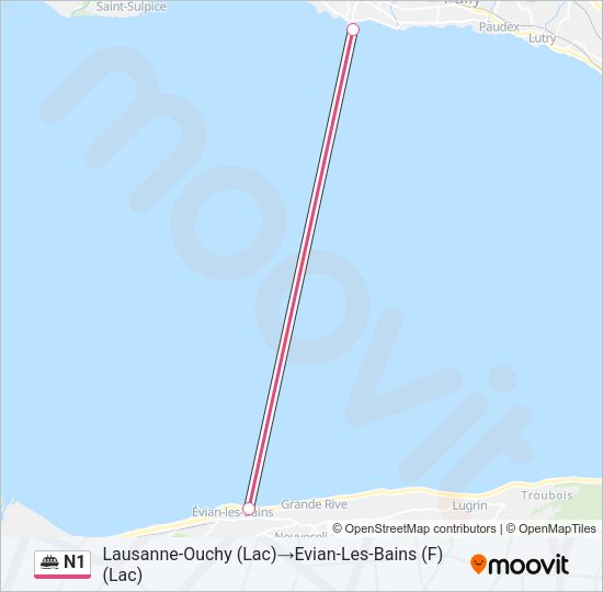 N1 Ferry Line Map