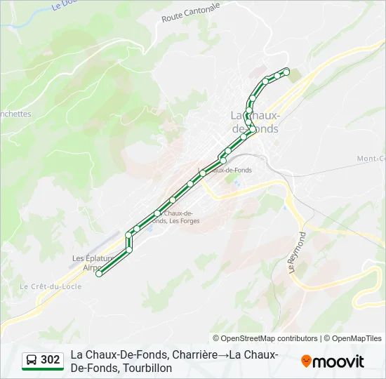 302 Bus Line Map