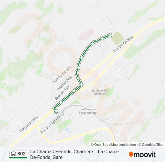 302 Bus Line Map