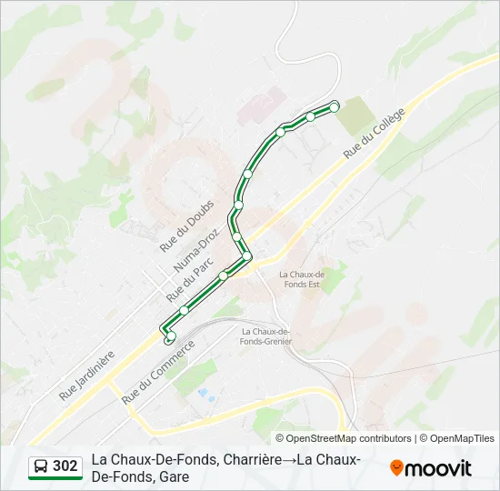 302 Bus Line Map