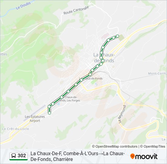 302 Bus Line Map