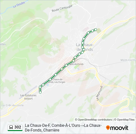 302 Bus Line Map
