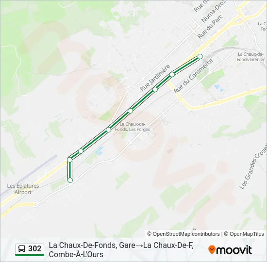 302 Bus Line Map