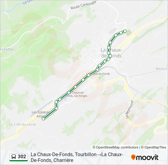 302 Bus Line Map