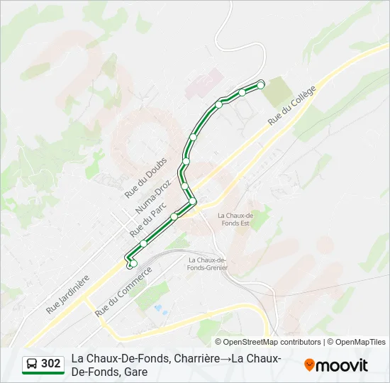 302 Bus Line Map