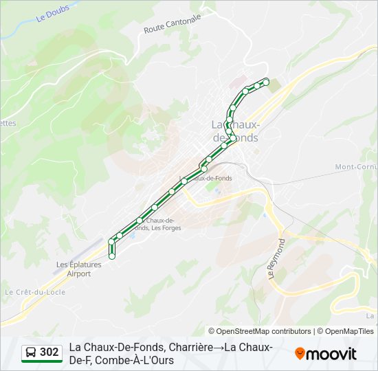 302 Bus Line Map