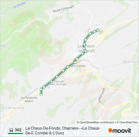 302 Bus Line Map