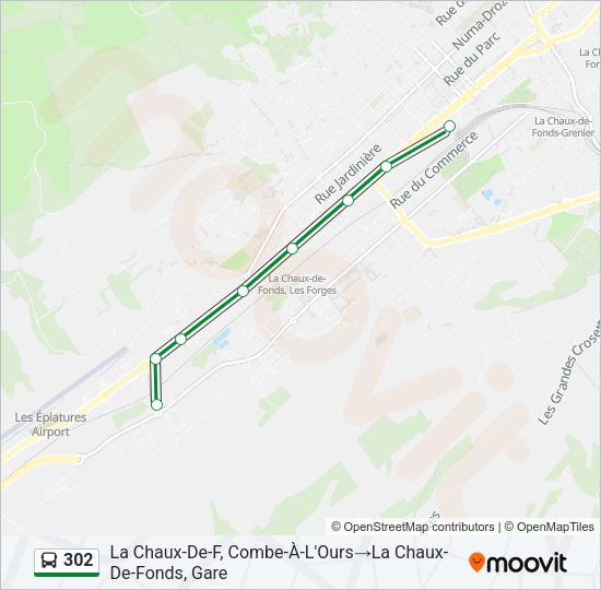 302 Bus Line Map