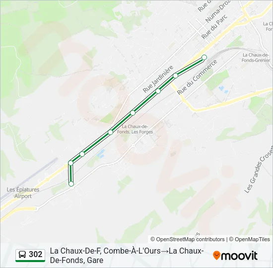 302 Bus Line Map