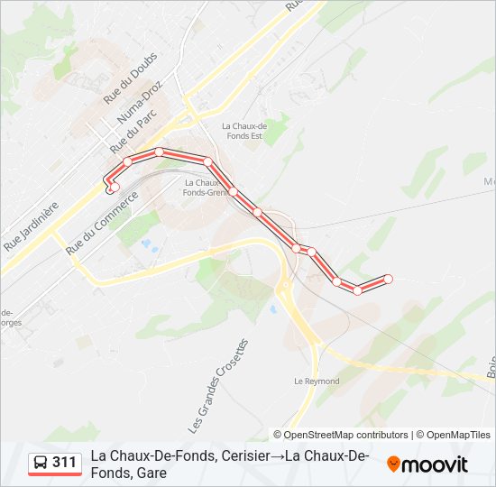311 Bus Line Map