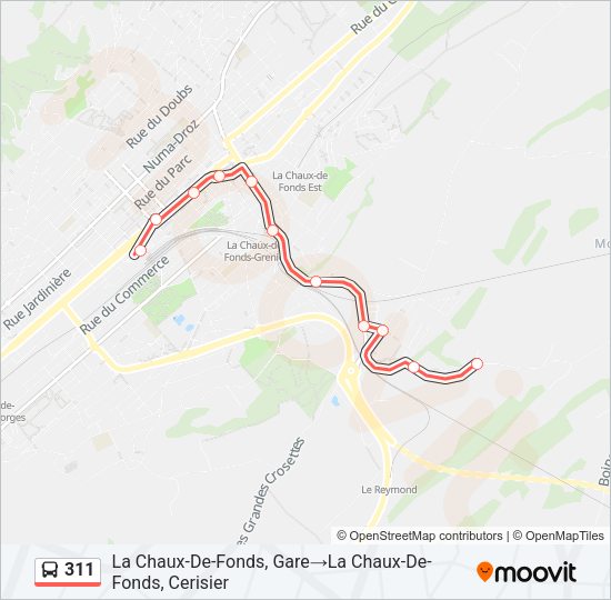 311 Bus Line Map