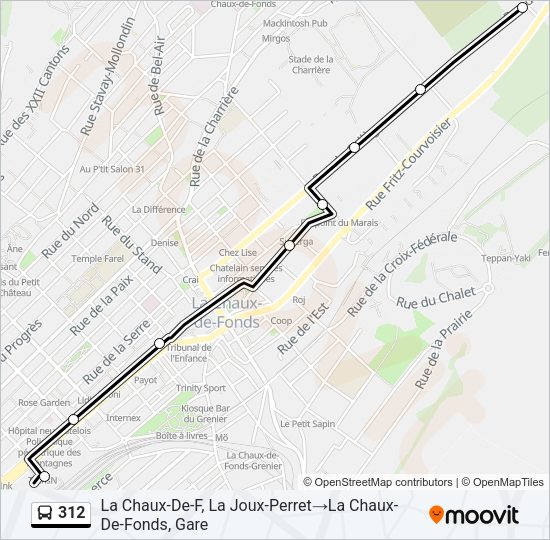 312 Bus Line Map
