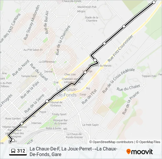 312 Bus Line Map