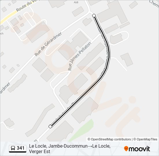 341 Bus Line Map