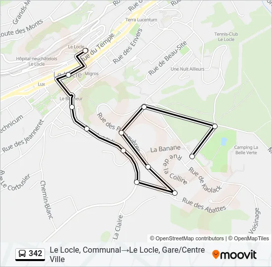 342 Bus Line Map
