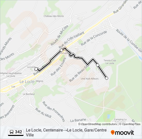 342 Bus Line Map