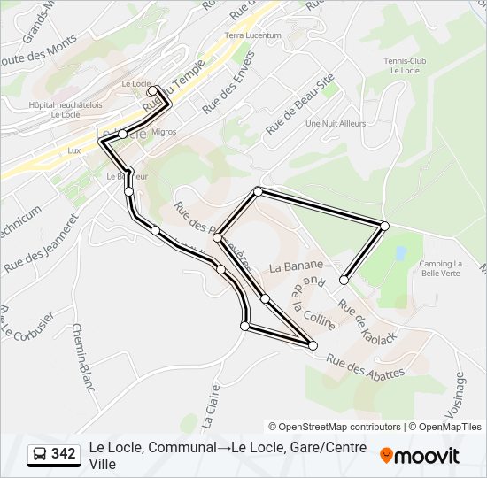 342 Bus Line Map