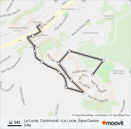 342 Bus Line Map