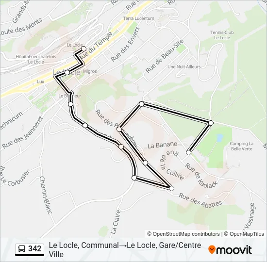 342 Bus Line Map