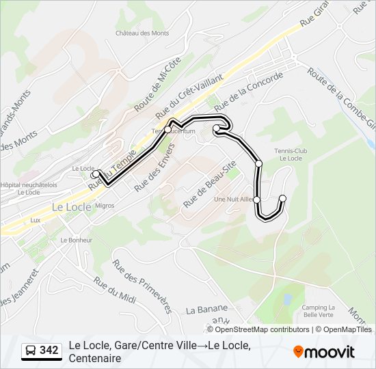 342 Bus Line Map
