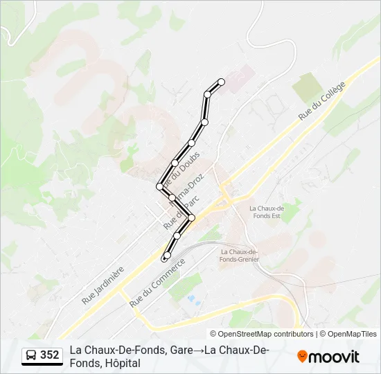 352 Bus Line Map