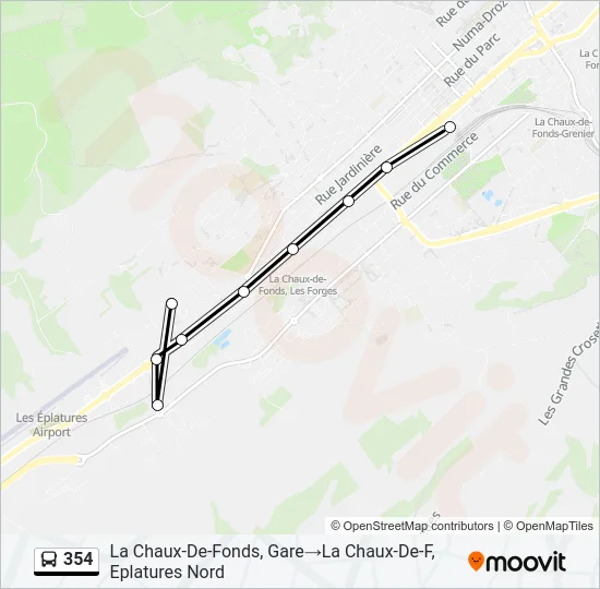 354 Bus Line Map