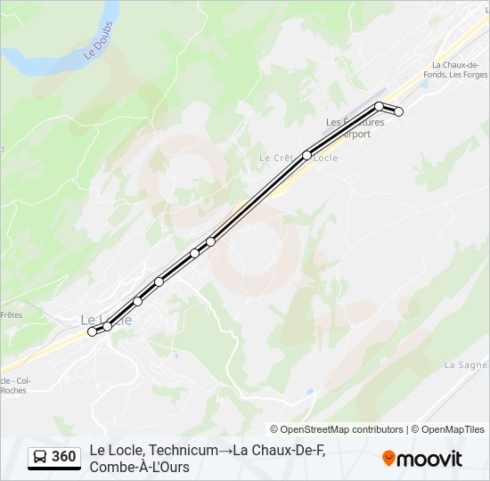 360 Bus Line Map