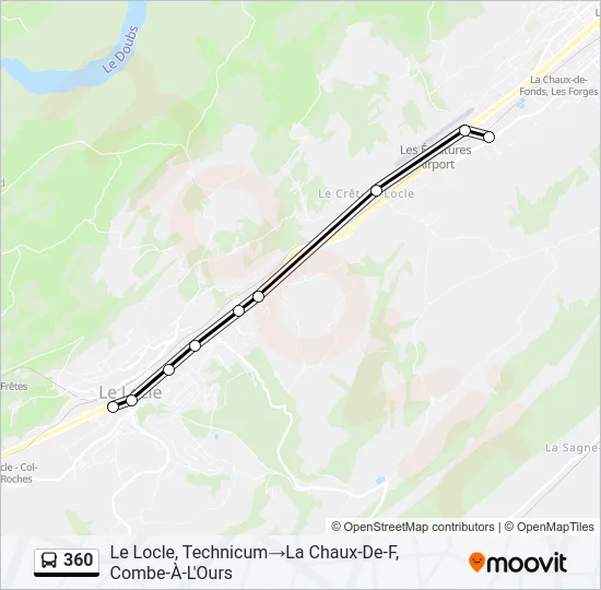 360 Bus Line Map