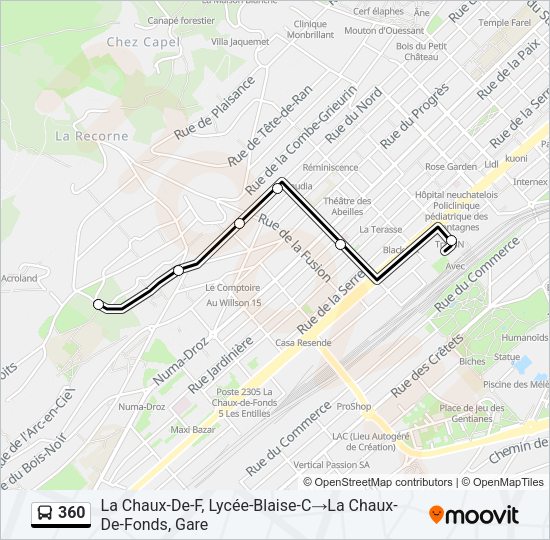 360 Bus Line Map