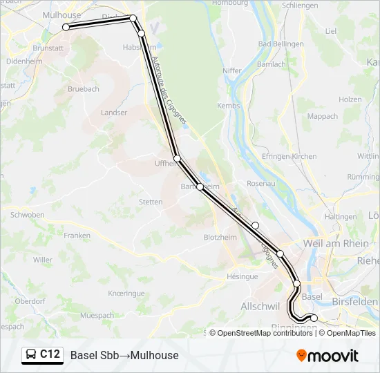 C12 Bus Line Map