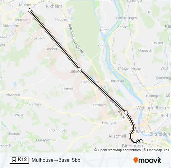 K12 Bus Line Map