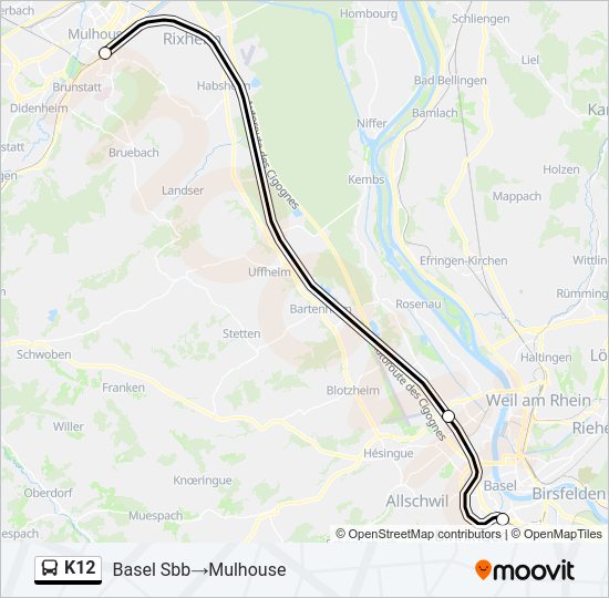 K12 Bus Line Map