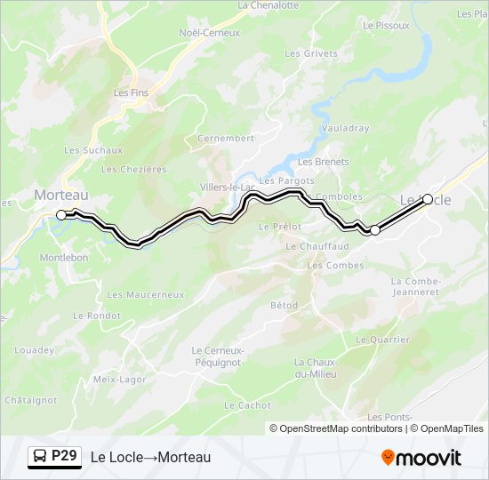 P29 Bus Line Map