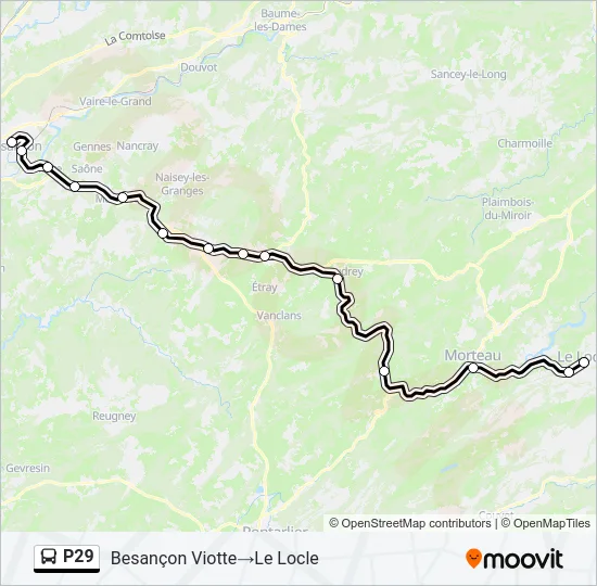 P29 Bus Line Map