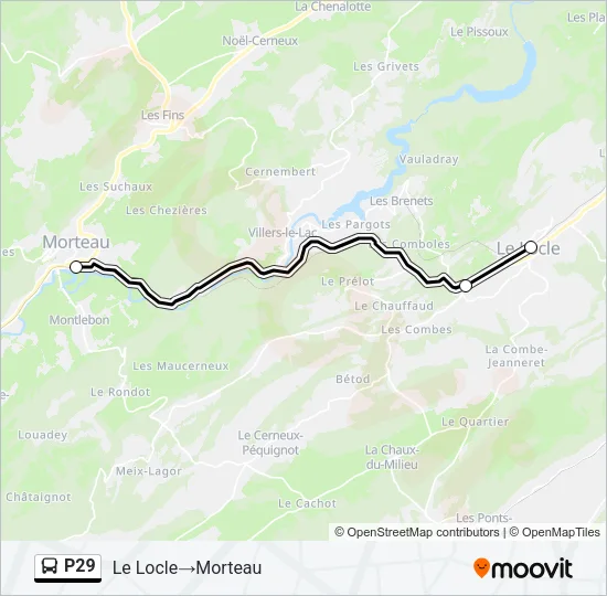 P29 Bus Line Map
