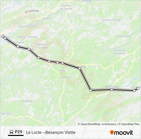 P29 Bus Line Map