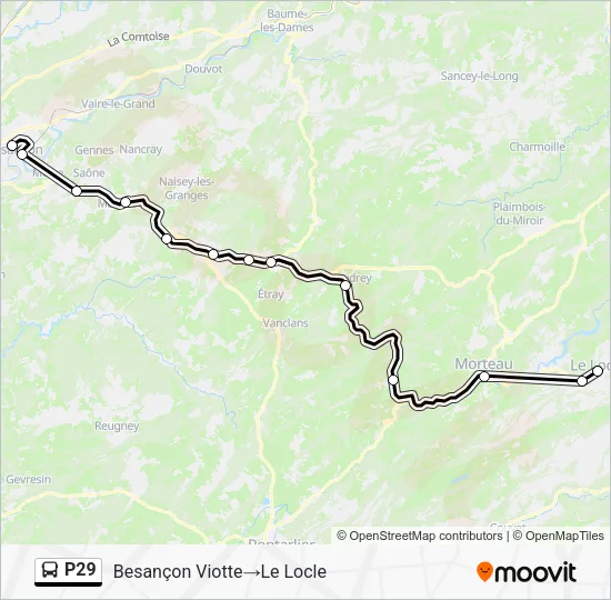 P29 Bus Line Map