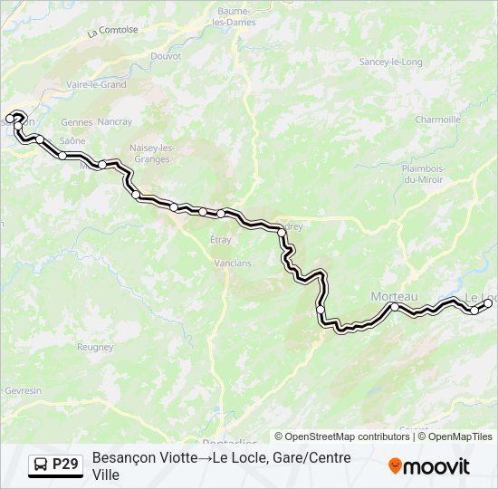 P29 Bus Line Map