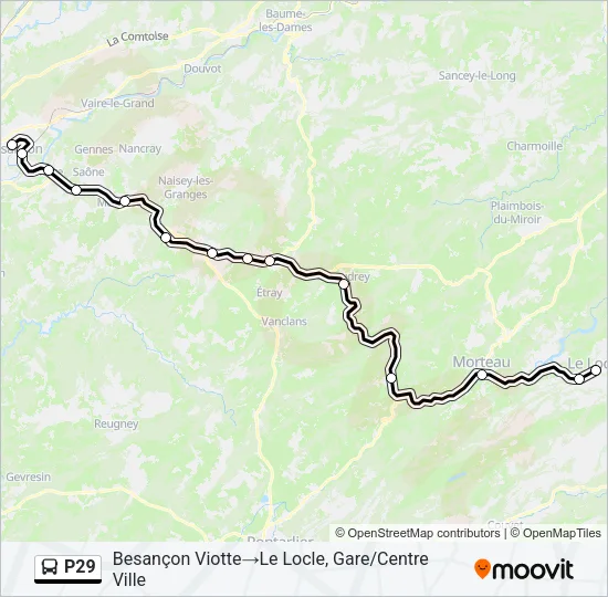P29 Bus Line Map