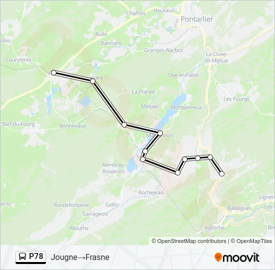 P78 Bus Line Map
