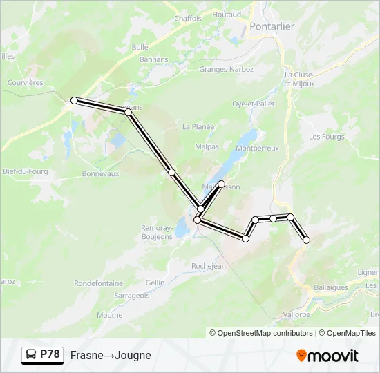 P78 Bus Line Map