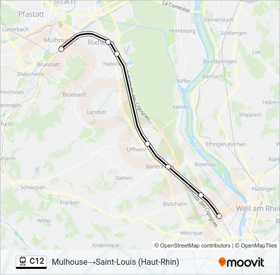 C12 Train Line Map