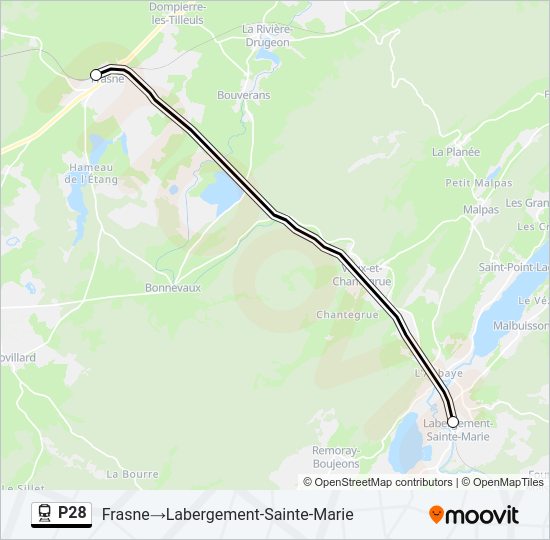 P28 Train Line Map