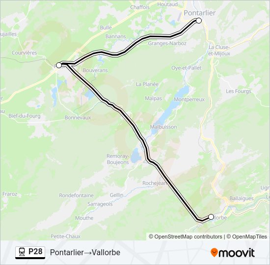 P28 Train Line Map
