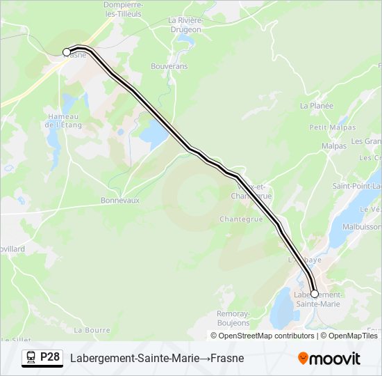 P28 train Line Map