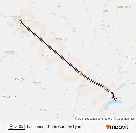612E Train Line Map