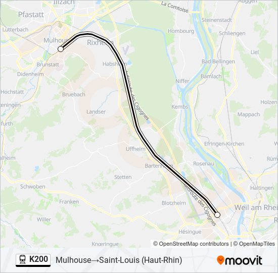 K200 train Line Map