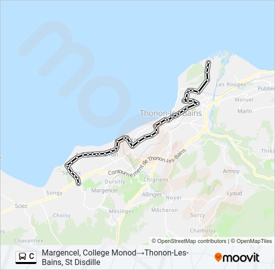 C Bus Line Map